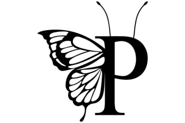 Stylized Butterfly Logo with the Letter 'P'