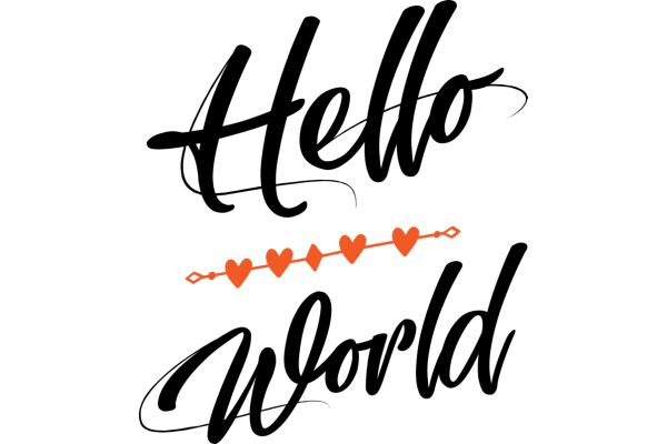Welcome to a World of Love and Greetings: A Graphic Design Showcasing the Art of Typography and Symbolism