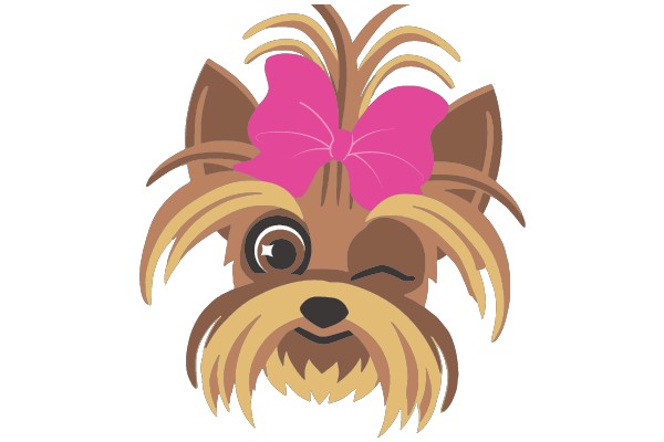 Whisker Wink: A Stylish Canine's Greeting