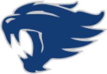 A Blue Lion Logo on a White Background