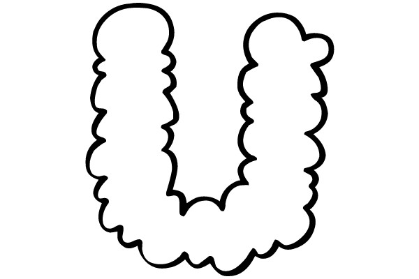 Upside-Down Letter 'U' Outline