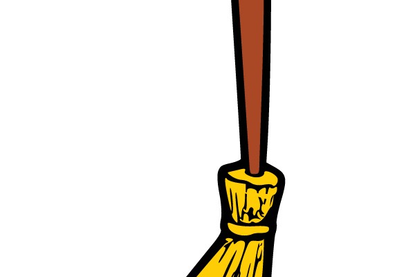 Whimsical Broom Clip Art