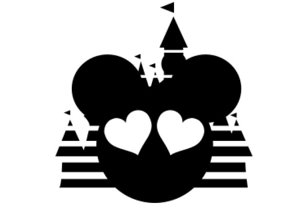 A Silhouette of a Castle and Hearts