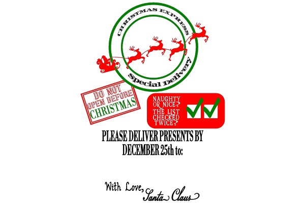 Santa Claus Christmas Express Envelope