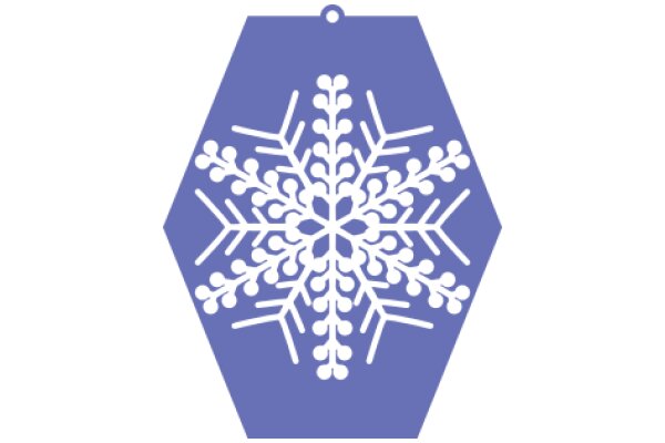 Stylized Snowflake Design on a Purple Background