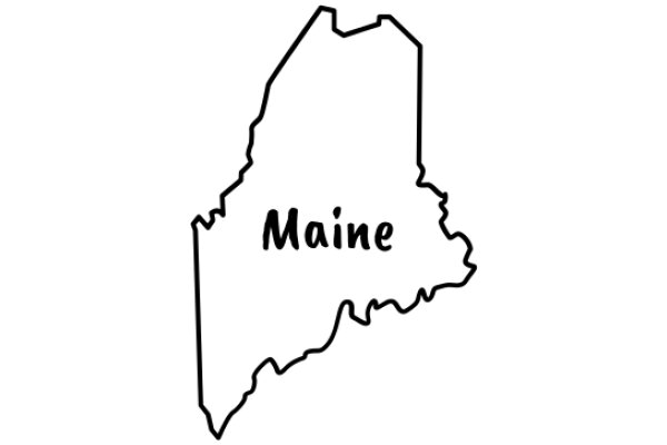 Simplified Map of Maine: A Graphic Representation of the State's Geography