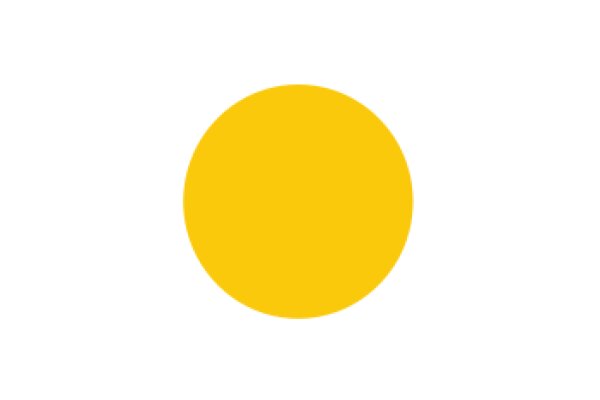 A Solid Yellow Circle Against a White Background