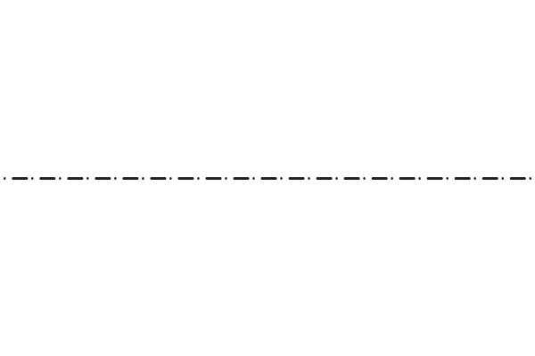 A Solid White Background with a Horizontal Line of Dots