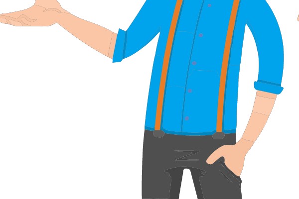 Enthusiastic Presenter: A Colorful and Dynamic Character