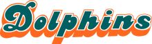 Stylized Dolphins Logo with Curved Text