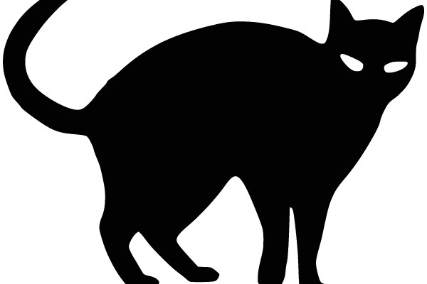 Silhouette of a Cat: A Minimalist Artwork