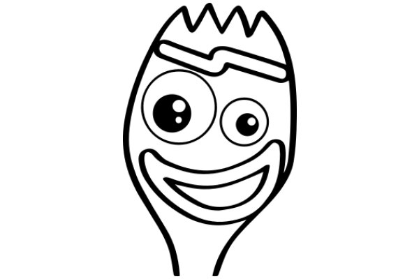 Emotional Cartoon Character: A Smiling Face with a Happy Expression