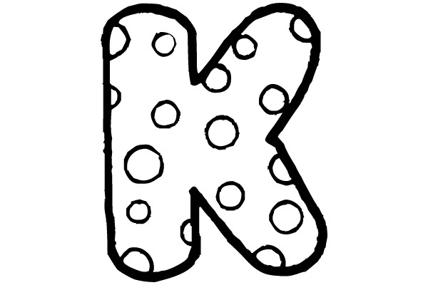 Polka Dotted Letter K