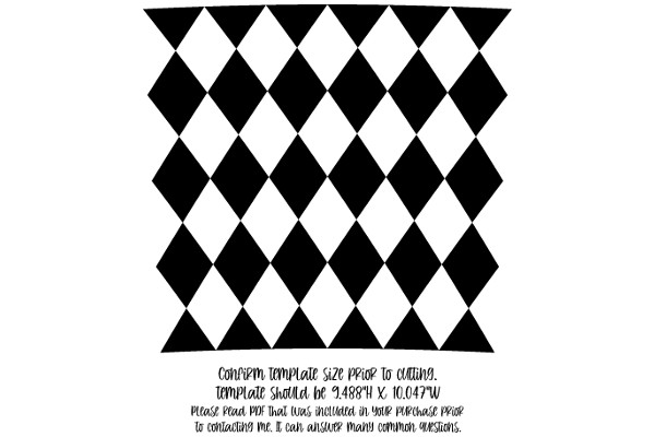 Checkered Pattern with Text