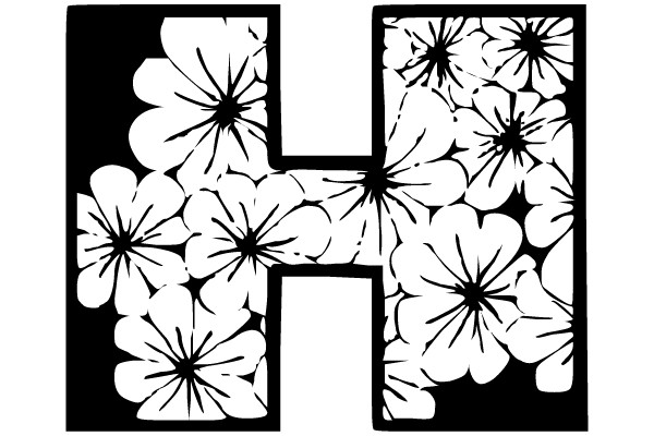 Floral Letter 'H'