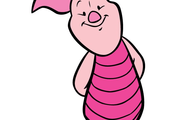 Piglet in Striped Dress