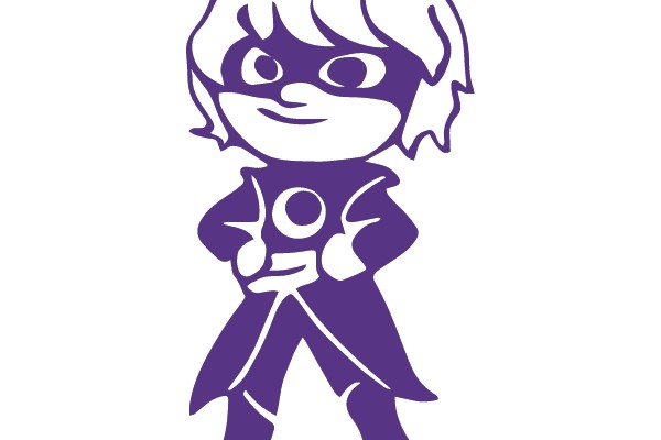 Dynamic Defender: A Chibi Superhero's Bold Pose