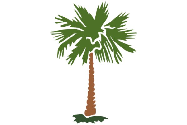 Simplistic Green Palm Tree Icon