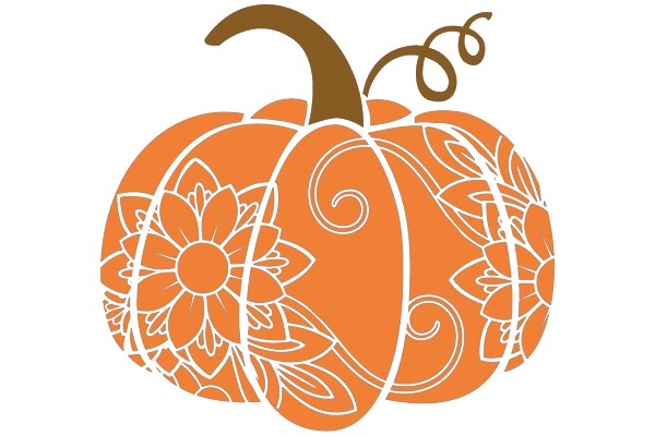 Decorative Fall Pumpkin Clip Art