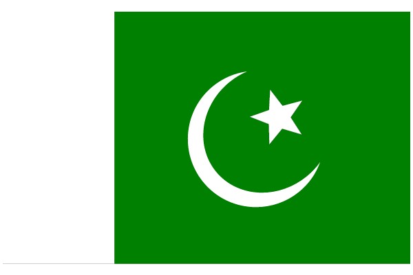 Vibrant Green Flag with White Star and Crescent