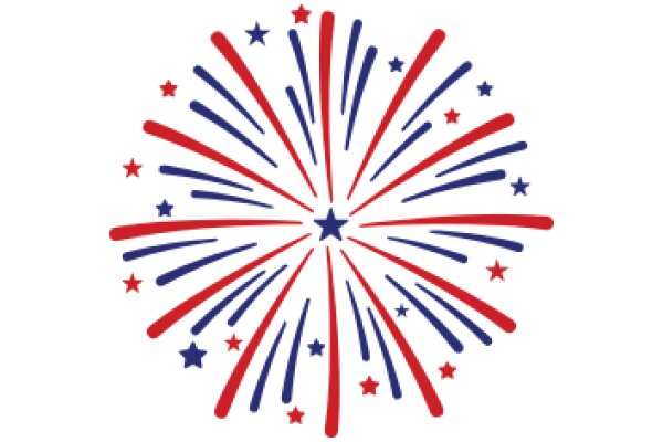 Celebratory American Flag Fireworks