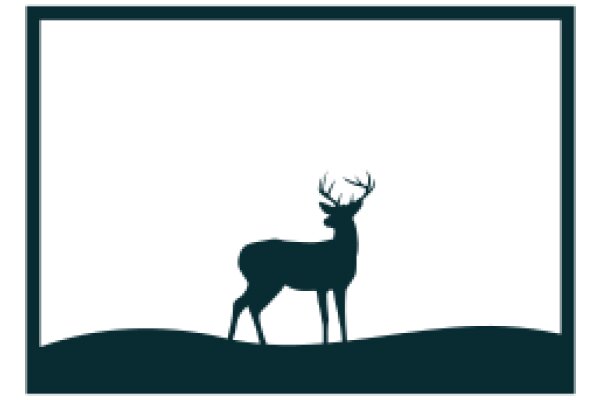 Silhouette of a Deer in a Frame