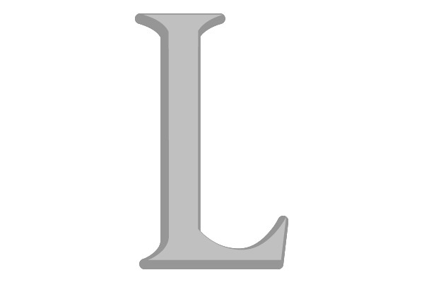 Grey Letter 'L'