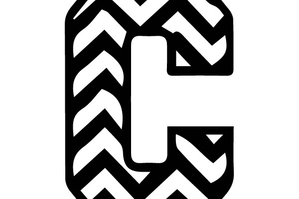 Chevron Patterned Letter C