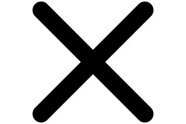 A Simple Black X on a White Background