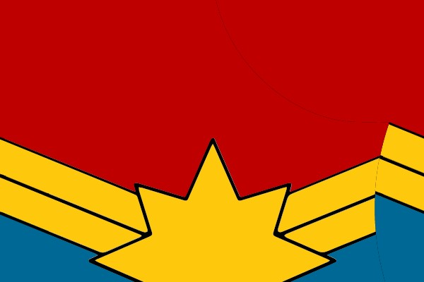 A Superhero's Emblem: Red, Blue, and Yellow Colors