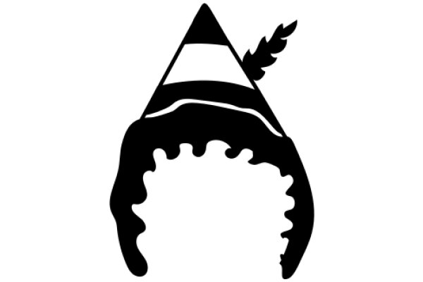Stylized Icon of a Hat with a Feather