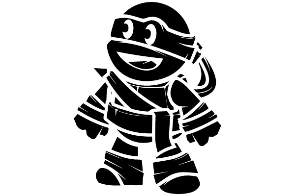 Bandaged Warrior: A Monochrome Masked Hero