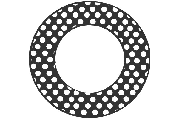 Patterned Circular Object with Holes