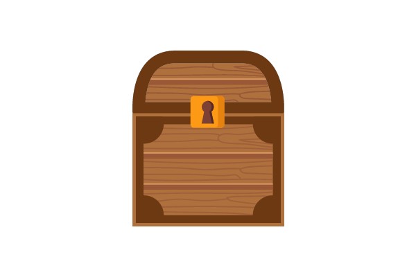 Wooden Chest with Keyhole