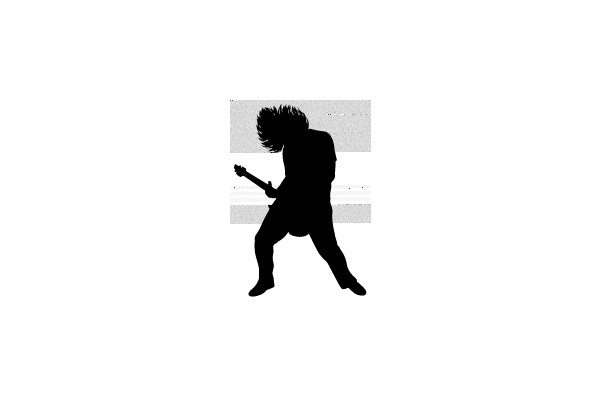 Silhouette of a Guitarist in Performance