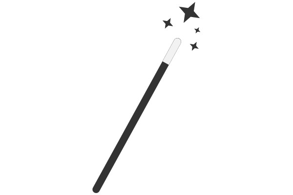 Magic Wand with Sparkling Stars
