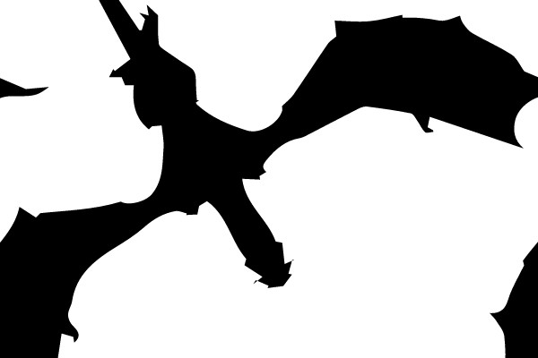 Silhouette of a Flying Dragon