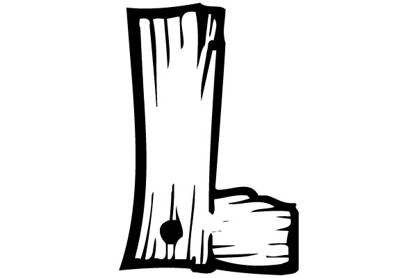 Tree Trunk with a Broken Branch