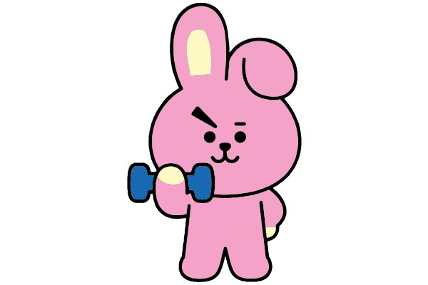 Fitness Fun: A Pink Bunny's Workout Adventure