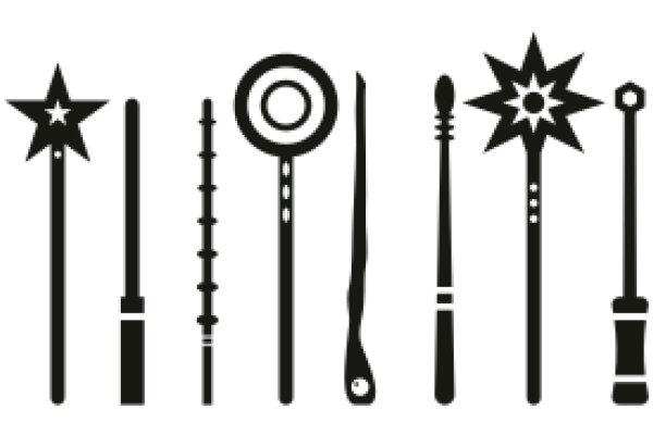 A Collection of Icons Representing Various Tools and Utensils