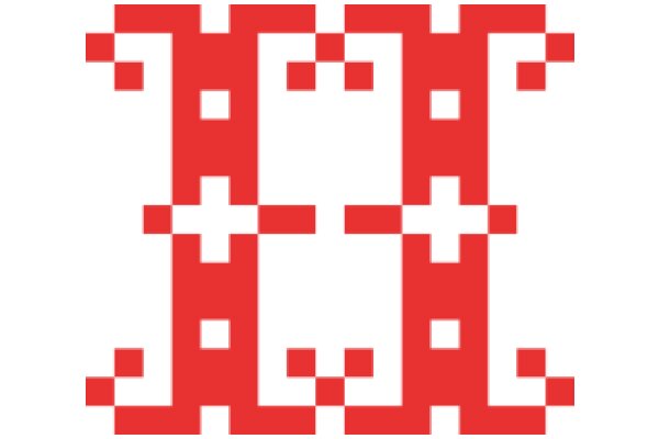 Vibrant Red Pixel Art: A Digital Artwork Showcasing the Beauty of Geometric Patterns