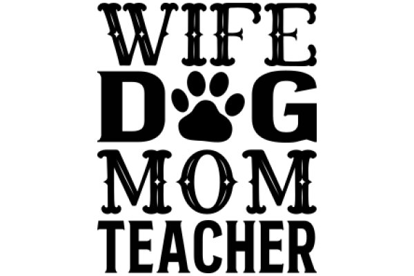 Wife, Dog, Mom, Teacher: A Graphic Tribute to the Importance of Family and Education