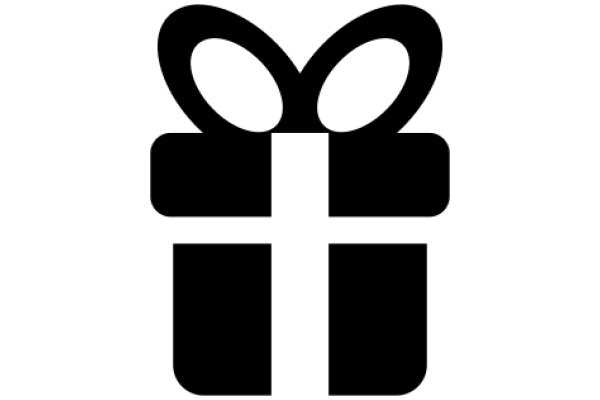 Simplistic Gift Icon with a Black Background