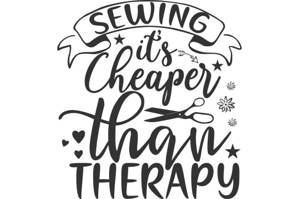 Sewing's Cheaper Than Therapy: A Hand-Drawn Sign Celebrating the Joy of Sewing