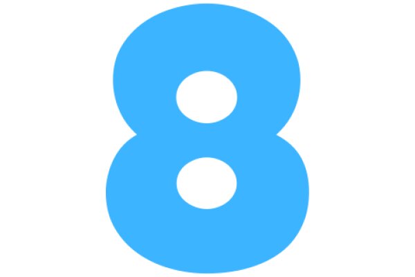 Digital Art: A Stylized Blue Number Eight