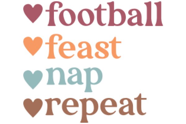 Celebrating the Love for Sports: A Graphic Tribute to Football, Feast, Nap, and Repeat