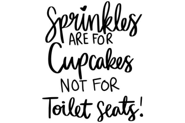 A Humorous Sign: 'Springles Are for Cupcakes, Not for Toilet Seats!'