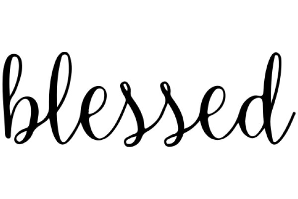 Simplicity in Design: A Minimalist Poster with the Word 'Blessed' in a Stylish Script Font