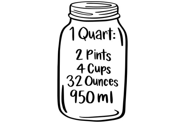 A Jar of Liquor with Quantity and Ingredients Specified