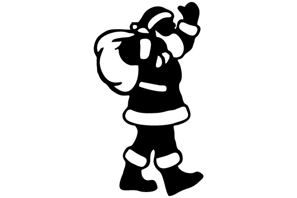 Santa Claus Clutching a Bag